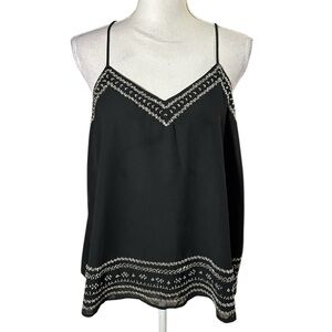 Angie Studded Racerback  Black Camisole with